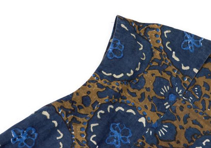 45rpm Indigo Floral Sleeveless Cotton Dress Blue Size 3