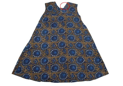 45rpm Indigo Floral Sleeveless Cotton Dress Blue Size 3