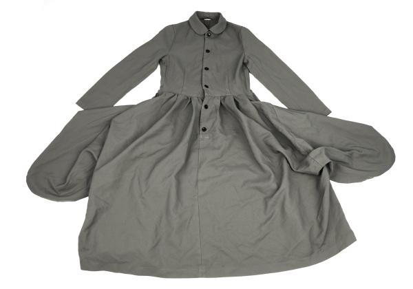 COMME des GARCONS 24AW Poly Drape Pocket Dress Gray Size S