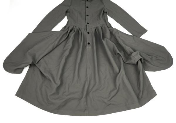 COMME des GARCONS 24AW Poly Drape Pocket Dress Gray Size S