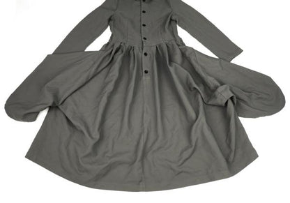 COMME des GARCONS 24AW Poly Drape Pocket Dress Gray Size S