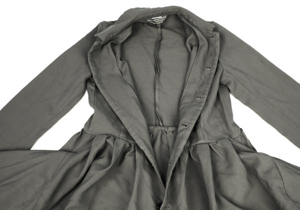COMME des GARCONS 24AW Poly Drape Pocket Dress Gray Size S