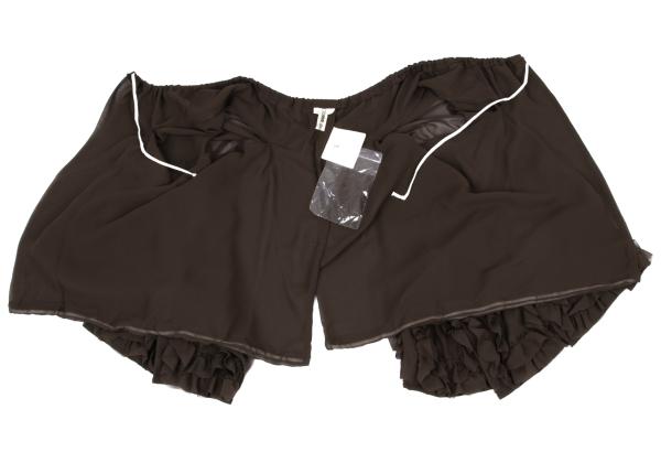 COMME des GARCONS Frill Wide Sleeve Cardigan Brown Size S