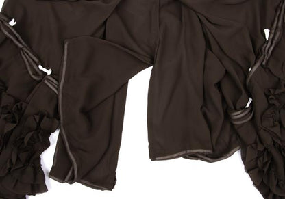 COMME des GARCONS Frill Wide Sleeve Cardigan Brown Size S