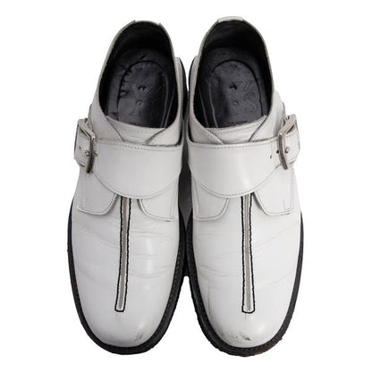 Y's for men Outseam Strap Leather White Black Shoes Size 25.5cm