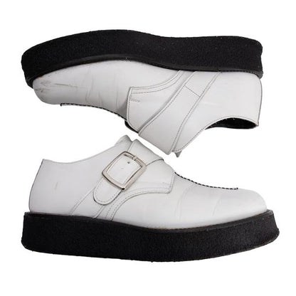 Y's for men Outseam Strap Leather White Black Shoes Size 25.5cm