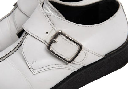 Y's for men Outseam Strap Leather White Black Shoes Size 25.5cm
