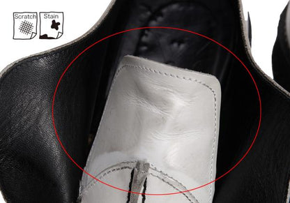 Y's for men Outseam Strap Leather White Black Shoes Size 25.5cm