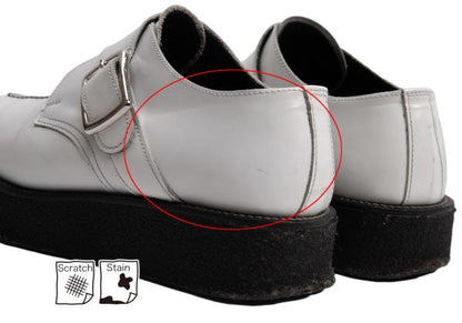 Y's for men Outseam Strap Leather White Black Shoes Size 25.5cm