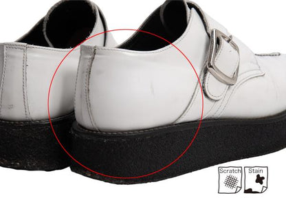 Y's for men Outseam Strap Leather White Black Shoes Size 25.5cm