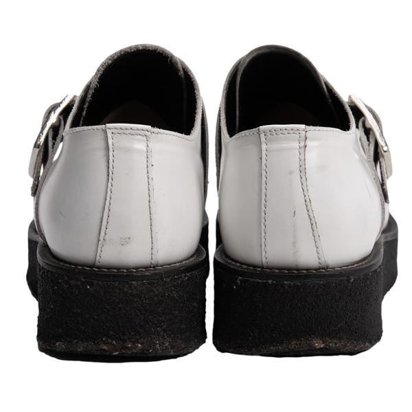Y's for men Outseam Strap Leather White Black Shoes Size 25.5cm
