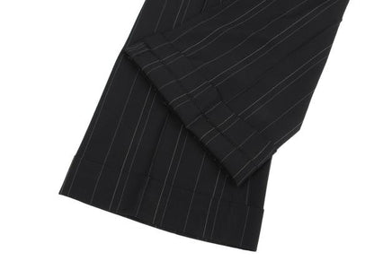 KENZO Wool Pinstripe Wide Pants Black Size 38