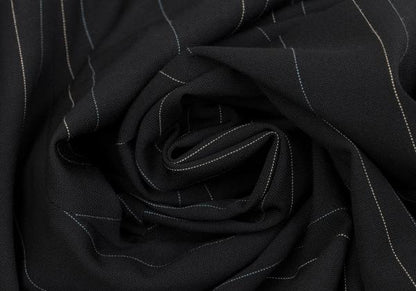 KENZO Wool Pinstripe Wide Pants Black Size 38