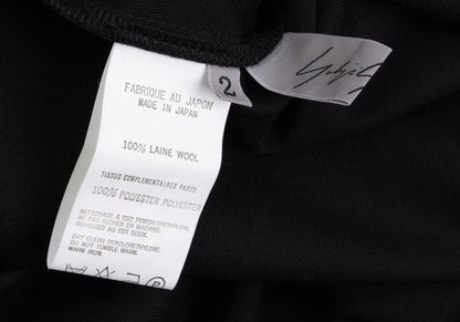 Yohji Yamamoto FEMME Asymmetric Wool Jacket Black Size 2