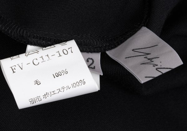 Yohji Yamamoto FEMME Asymmetric Wool Jacket Black Size 2