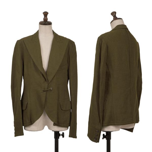 Yohji Yamamoto FEMME Rayon Peaked Lapel Jacket Khaki Size 1