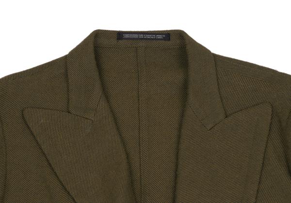 Yohji Yamamoto FEMME Rayon Peaked Lapel Jacket Khaki Size 1