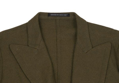 Yohji Yamamoto FEMME Rayon Peaked Lapel Jacket Khaki Size 1