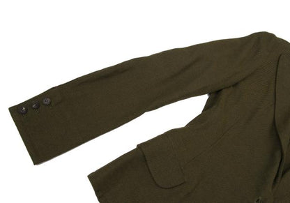 Yohji Yamamoto FEMME Rayon Peaked Lapel Jacket Khaki Size 1