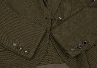 Yohji Yamamoto FEMME Rayon Peaked Lapel Jacket Khaki Size 1