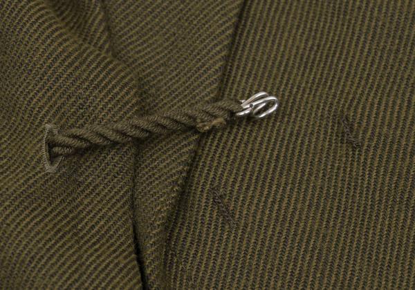 Yohji Yamamoto FEMME Rayon Peaked Lapel Jacket Khaki Size 1