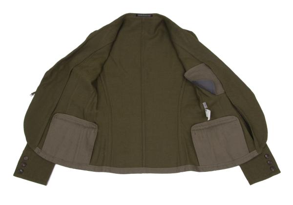 Yohji Yamamoto FEMME Rayon Peaked Lapel Jacket Khaki Size 1