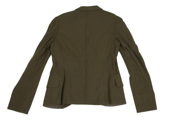 Yohji Yamamoto FEMME Rayon Peaked Lapel Jacket Khaki Size 1