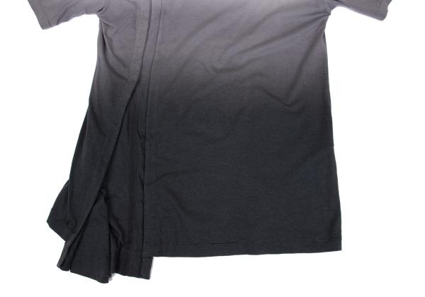 Yohji Yamamoto POUR HOMME Dip Dye Tuck Grey Black T-Shirt Size 3