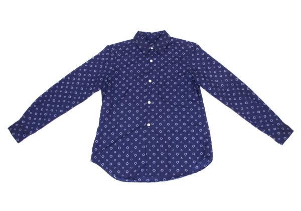 COMME des GARCONS Poly Garment-Dyed Shirt Blue Size S