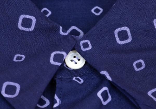 COMME des GARCONS Poly Garment-Dyed Shirt Blue Size S