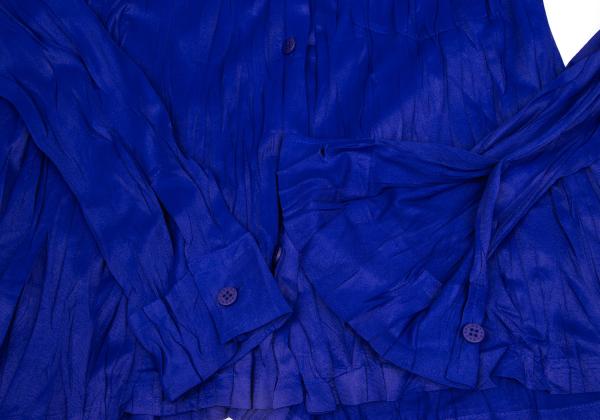 PLEATS PLEASE Wrinkle Pleat Shirt Blue Size 3