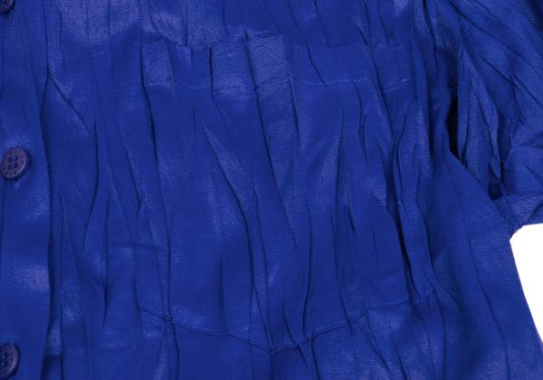 PLEATS PLEASE Wrinkle Pleat Shirt Blue Size 3