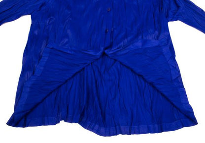 PLEATS PLEASE Wrinkle Pleat Shirt Blue Size 3