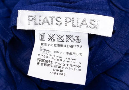 PLEATS PLEASE Wrinkle Pleat Shirt Blue Size 3