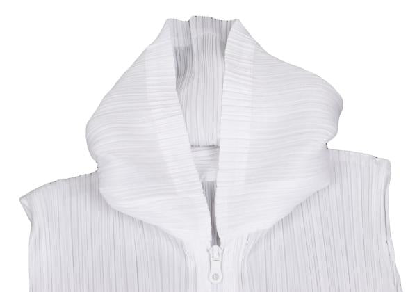 PLEATS PLEASE Pleats Double Zip Sleeveless Hoodie Size 3