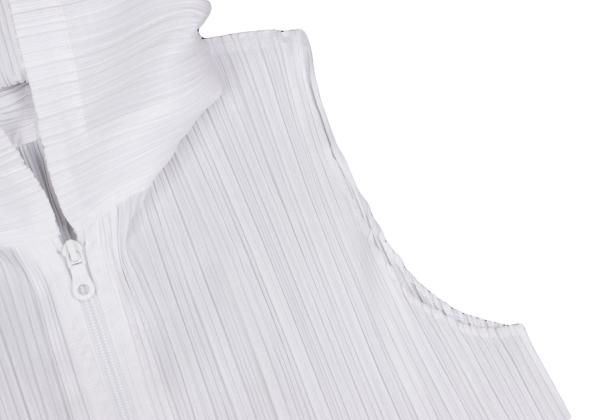 PLEATS PLEASE Pleats Double Zip Sleeveless Hoodie Size 3
