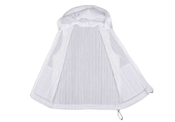 PLEATS PLEASE Pleats Double Zip Sleeveless Hoodie Size 3
