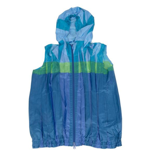 PLEATS PLEASE Wrinkled Pleat Blouson Blue-Green Size 3