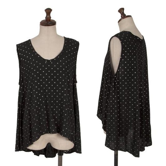 LIMI feu Rayon Dot Foil Print Sleeveless Blouse Black Size S
