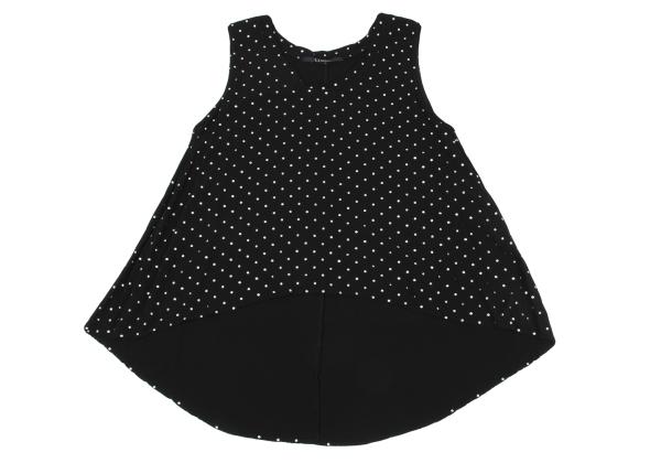 LIMI feu Rayon Dot Foil Print Sleeveless Blouse Black Size S