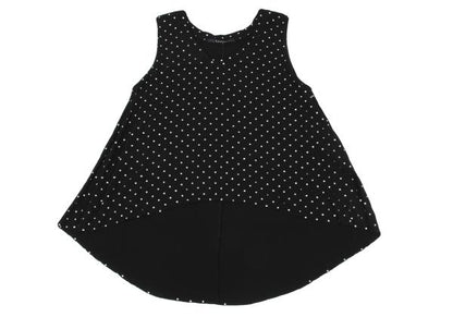LIMI feu Rayon Dot Foil Print Sleeveless Blouse Black Size S