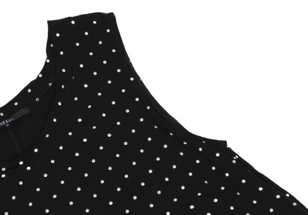 LIMI feu Rayon Dot Foil Print Sleeveless Blouse Black Size S
