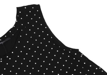 LIMI feu Rayon Dot Foil Print Sleeveless Blouse Black Size S