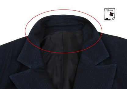 Y's Wool Blend Double Breasted Long Jacket Navy Size M