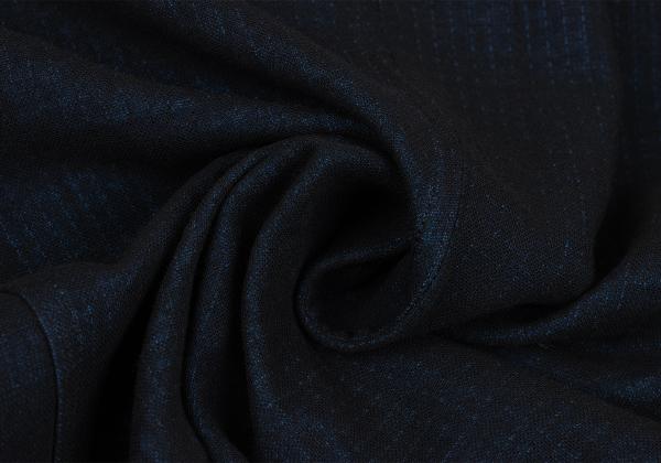 Y's Wool Blend Double Breasted Long Jacket Navy Size M