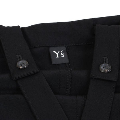 Y's Black Wool Gabardine Jumpsuit Size M