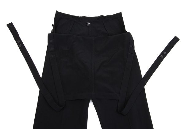 Y's Black Wool Gabardine Jumpsuit Size M