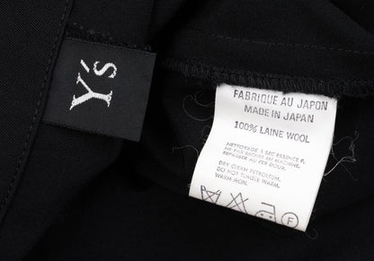 Y's Black Wool Gabardine Jumpsuit Size M