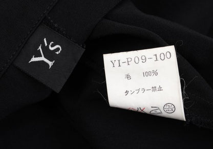Y's Black Wool Gabardine Jumpsuit Size M