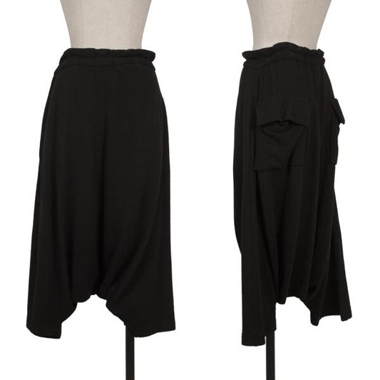 Y's Wool Blend Penguin Sarouel Pants Black Size 2